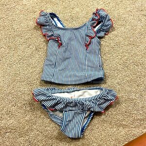 Only worn once- adorable two piece bathing suit! Size 18months!